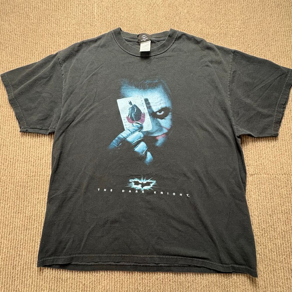 Vintage The Dark Knight Batman The Joker Movie Promo T-shirt Tee Size XL